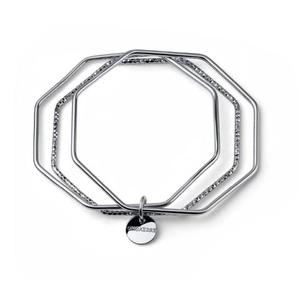 Bracciale argentato o dorato 3 bangle