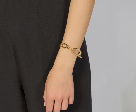 Bracciale Catena Ovale Maxi Dorata ART 2910