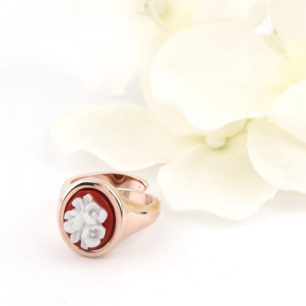 ANELLO CAMEO ITALIANO LINEA ROMANTICA