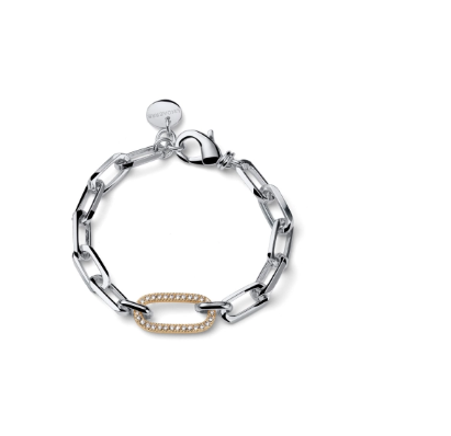 Bracciale Bicolore Paper Clip e Zirconi ART. 2891 E 2892