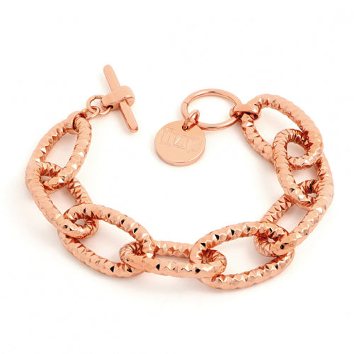 Bracciale UNOAERRE LINEA CLASSICA catena in bronzo dorato rosa