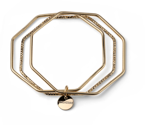 Bracciale argentato o dorato 3 bangle