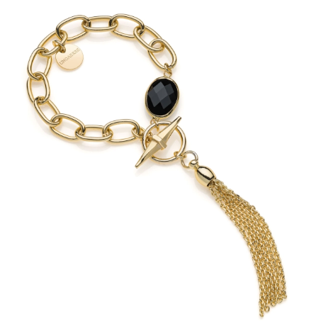 Bracciale con pietra nera e frange ART. 2190