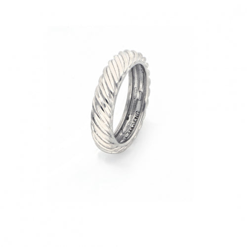Anello UNOAERRE Linea Vortice in argento bianco