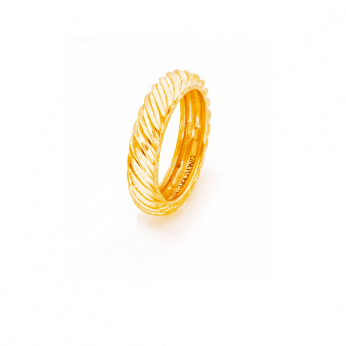 Anello UNOAERRE Linea Vortice in argento dorato