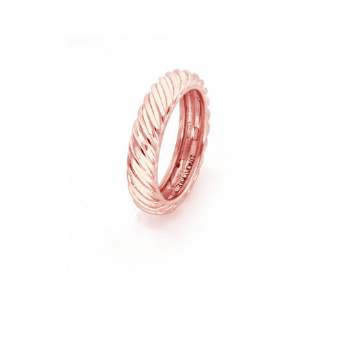 Anello UNOAERRE Linea Vortice in argento dorato rosa