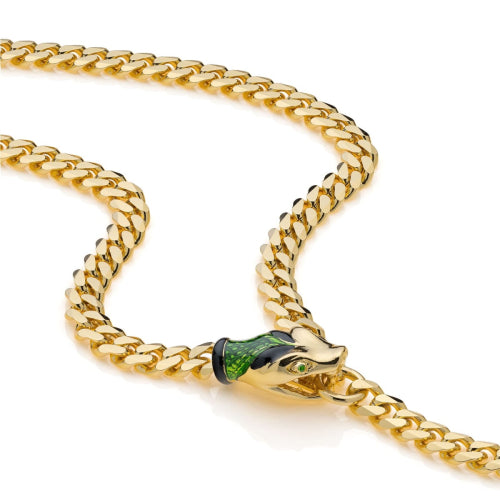 Collier UNOAERRE di catena grumetta con serpente
