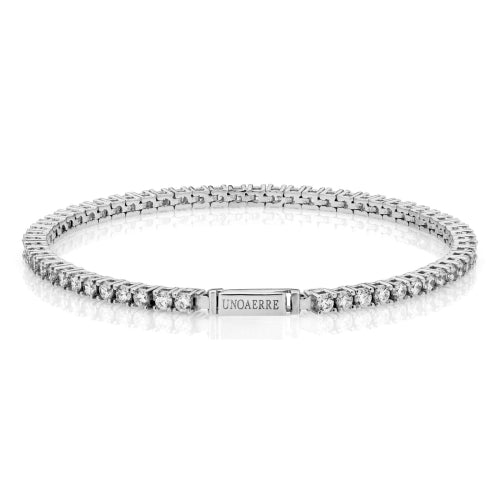 Bracciale Tennis in argento con pietre azzurre